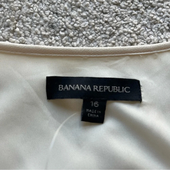 Banana Republic Dress cream butterscotch mini pockets 16 new - Picture 2 of 13